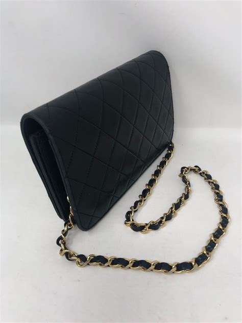 chanel black evening clutch|Chanel clutch with hand strap.